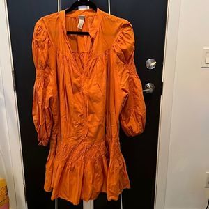 H&M orange boho mini dress - medium
